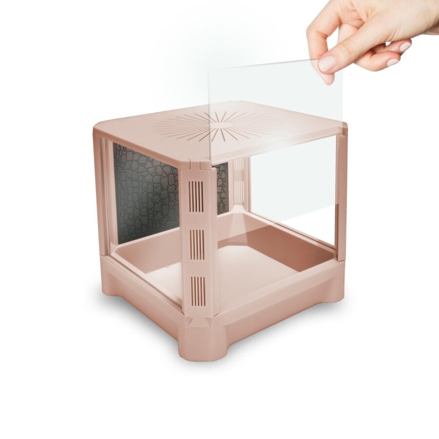 Terrarium Terradise 15x15x15cm - Terracotta. Otwarcie w formie gilotyny